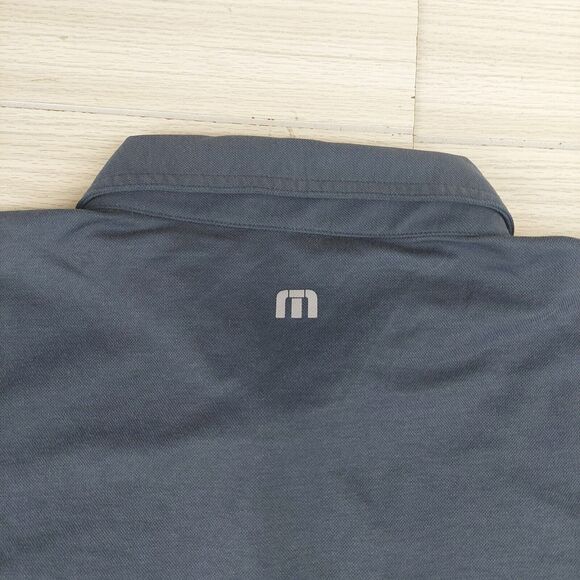 Travis Mathew Polo Shirt Mens XL Gray Short Sleeve Golf Logo Two Tone NWT - Picture 6 of 10